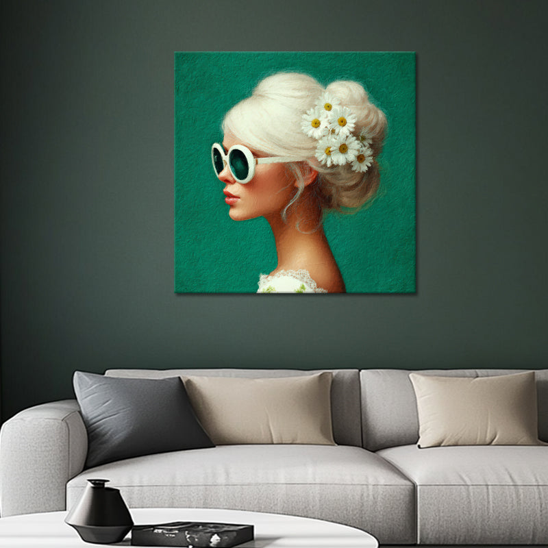 Retro-Frau mit Sonnenbrille
