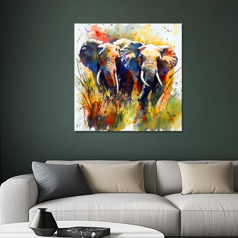 Elefanten im Aquarell-Stil