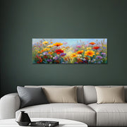 Panorama Buntes Blumenfeld