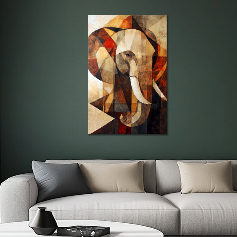 Elefant im Kubismus-Stil