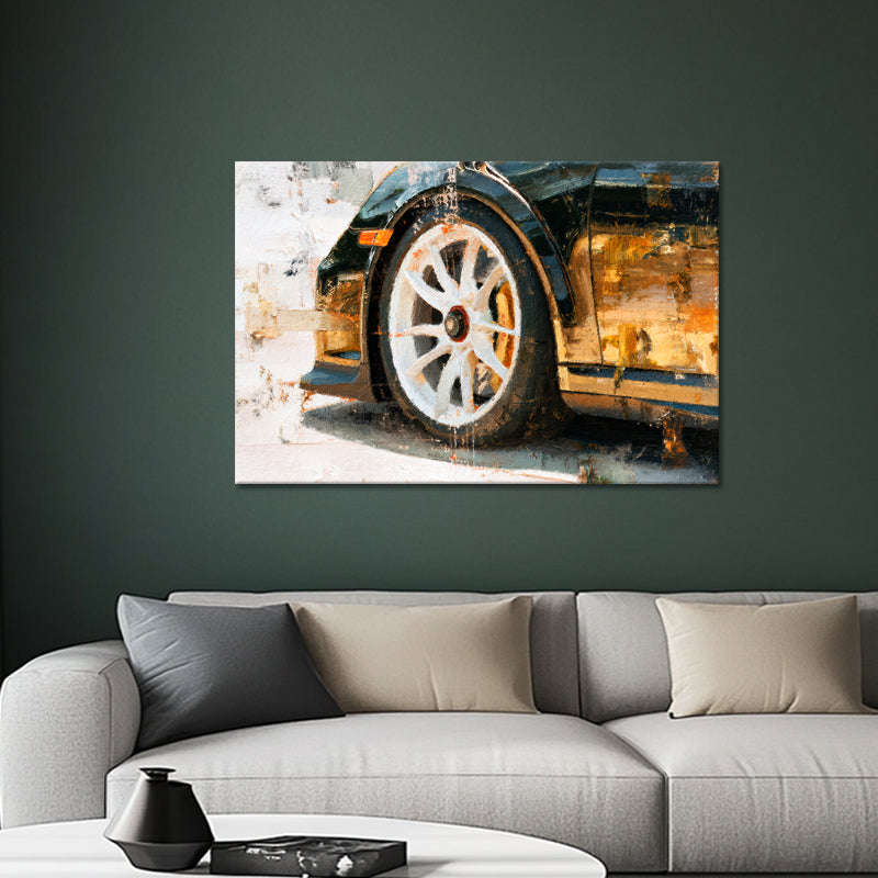 Goldener schwarzer Porsche