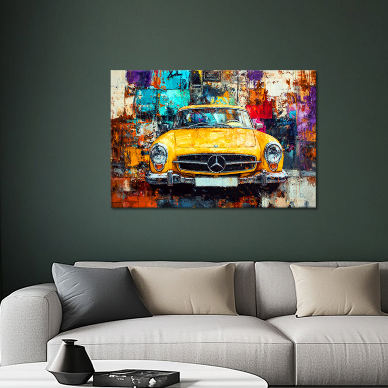 Gelber Vintage-Mercedes