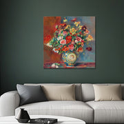 Mit Blumen - Pierre-Auguste Renoir