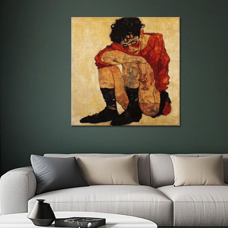 Einsamkeit III - Egon Schiele (Inspiration)