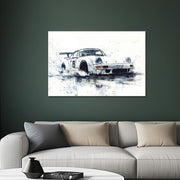 Schwarz-weißer Porsche