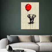 Elefant und Luftballon