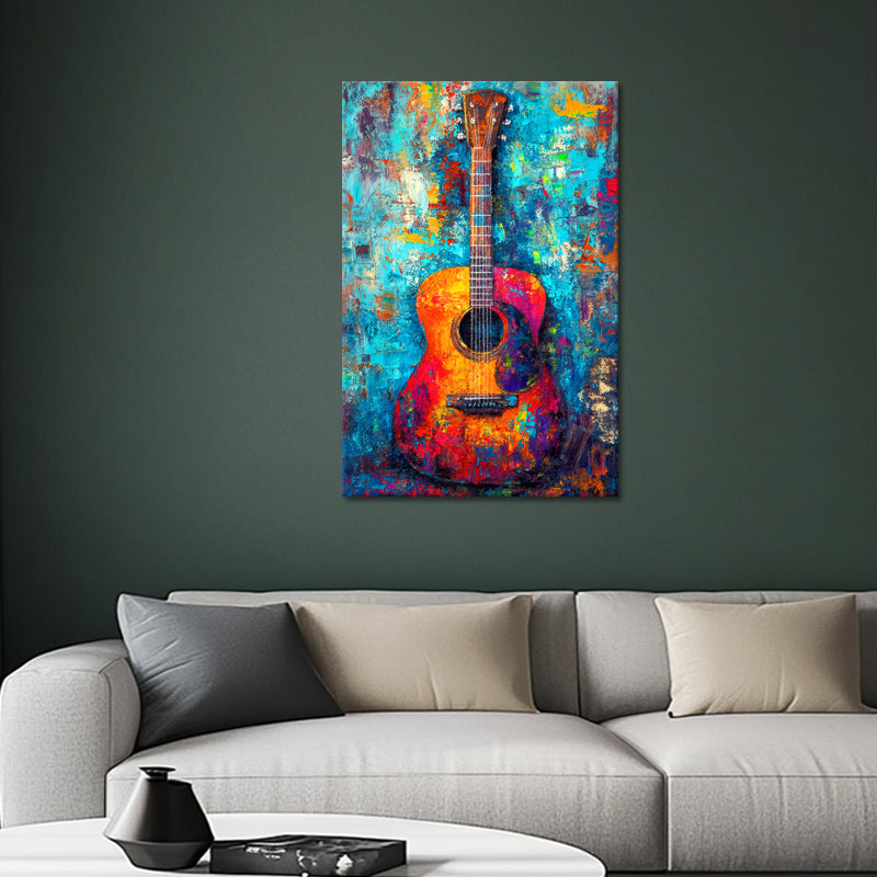 Buntes Gitarrengemälde