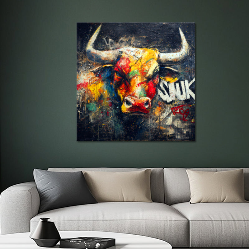 Stier in Pop-Art