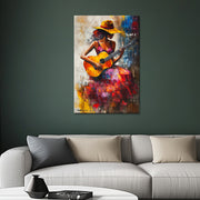 Gitarre spielende Frau