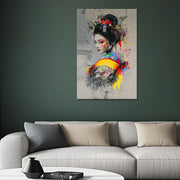 Graffiti asiatische Frau im Kimono I