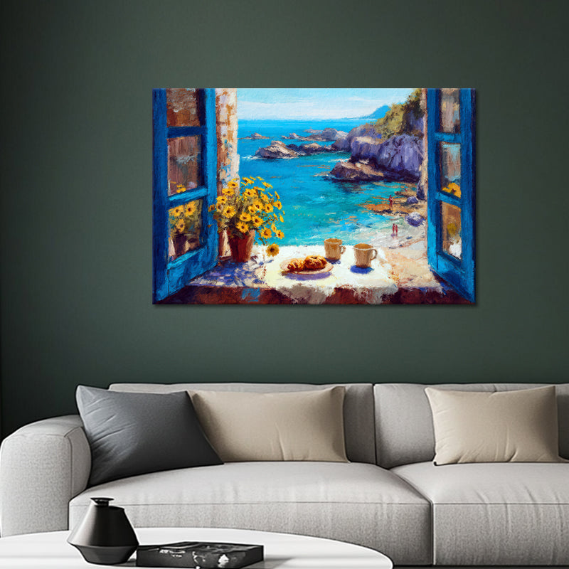 Beruhigendes Interieur am Meer