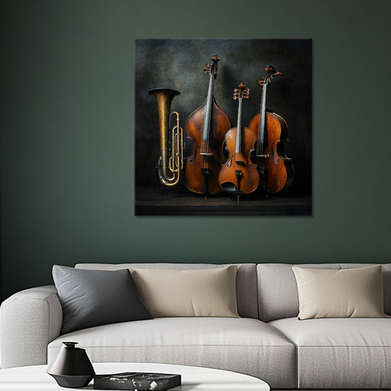 Gemälde Musikinstrumente