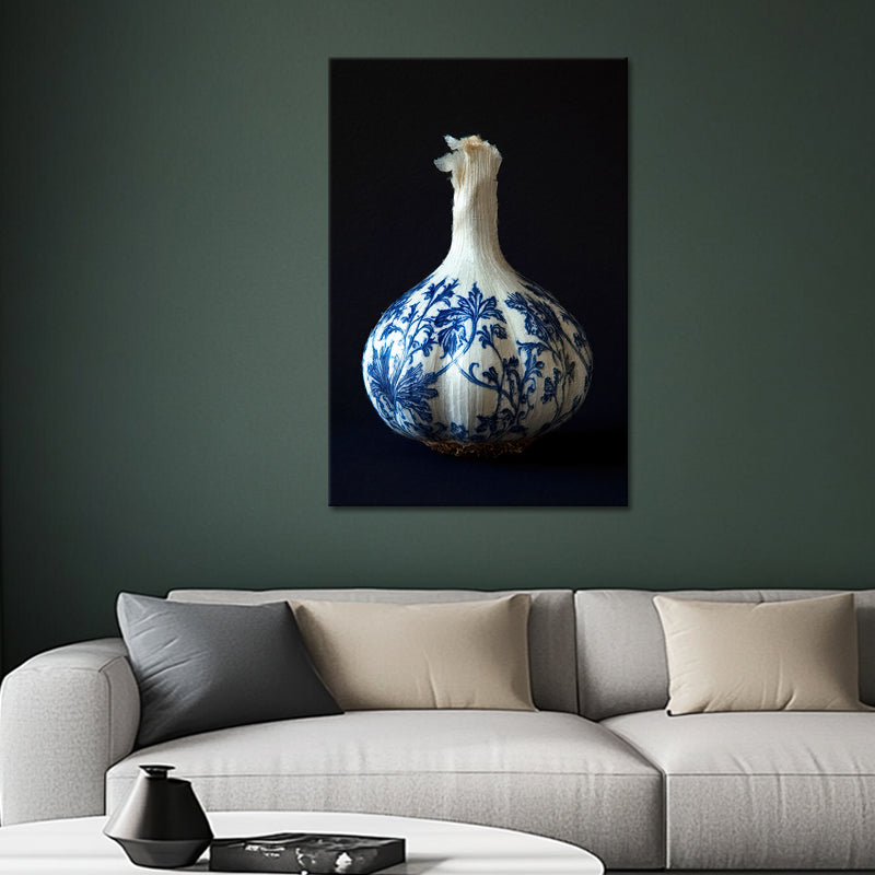 Knoblauch in Delfter Blau