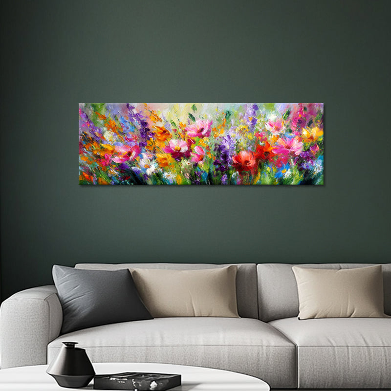 Fröhliches Blumenfeld Panorama II