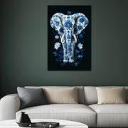 Elefant in Delfter Blau