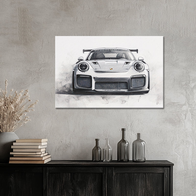 Sportwagen Porsche Silber