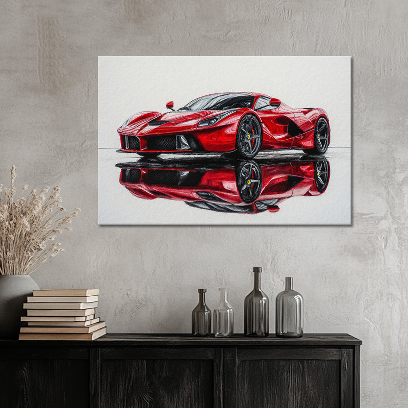 Gemälde Ferrari-Rot