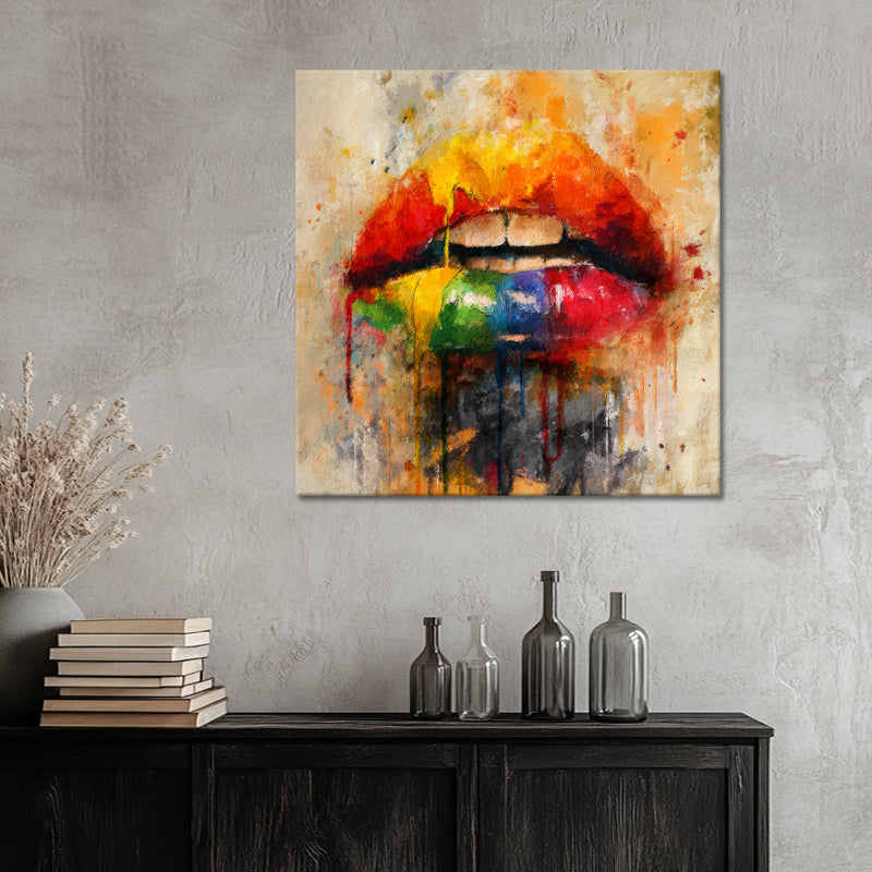Farbenfrohe Lippen