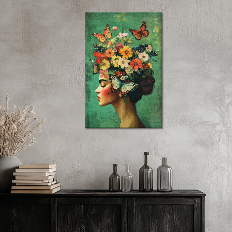 Frida Kahlo mit Schmetterlingen