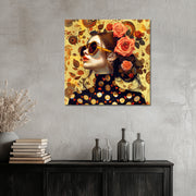 Frau mit Rosen Kunst