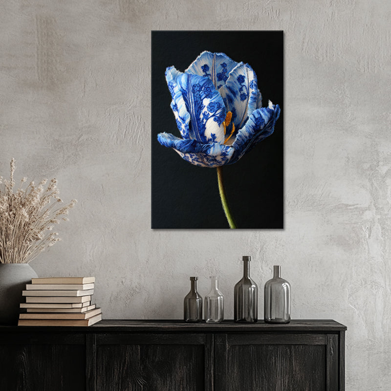 Tulpe im Delfter-Blau-Stil