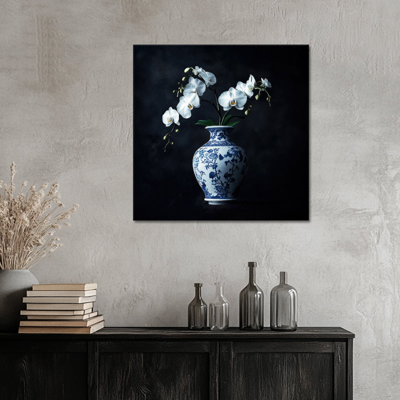 Orchidee in Delfter Blauw vaas