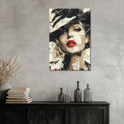 Frau mit Hut – Collage-Kunst