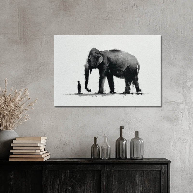 Junge mit Elefant II