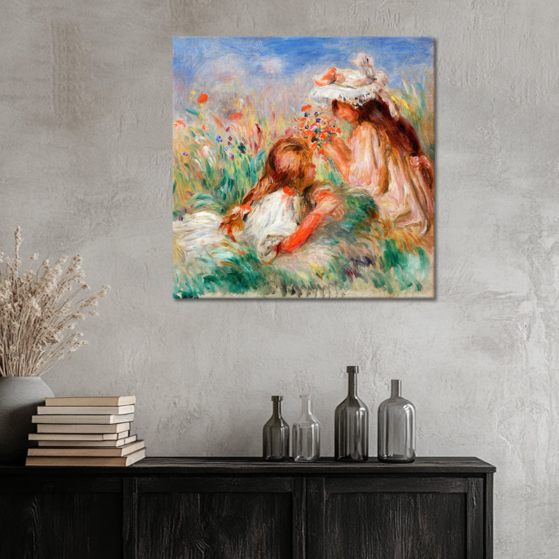 Mädchen im Gras - Pierre-Auguste Renoir
