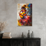Gitarre spielende Frau