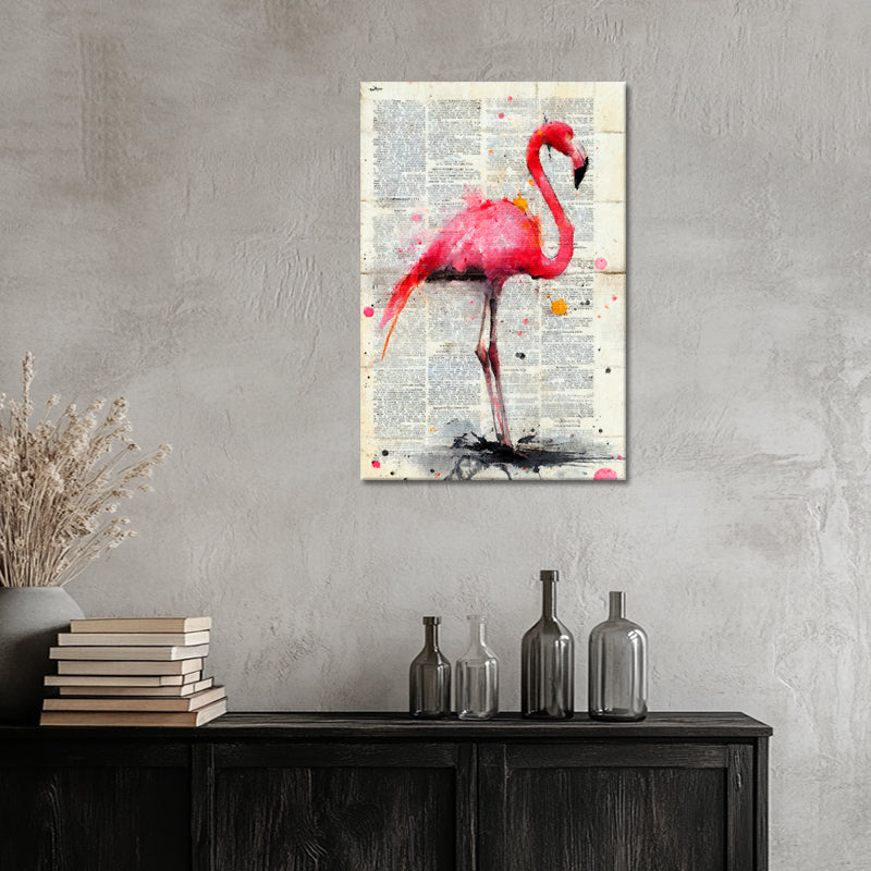 Flamingo-Zeitungskunst