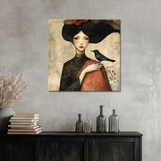 Surrealistische Frau mit Vögelchen II