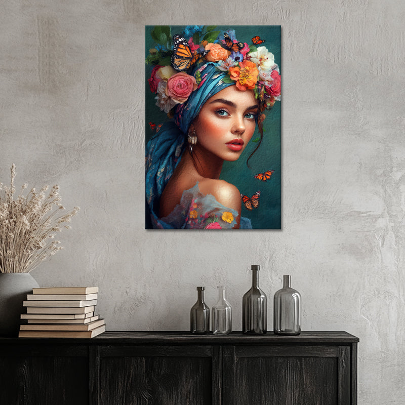 Frau in Blumen