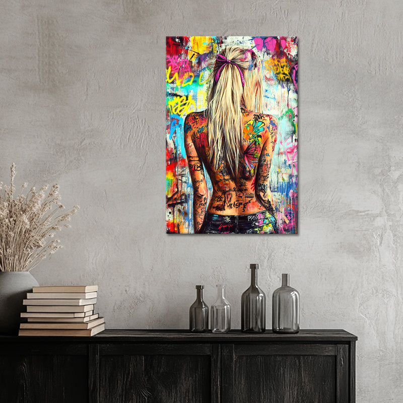 Frau im Pop-Art-Stil