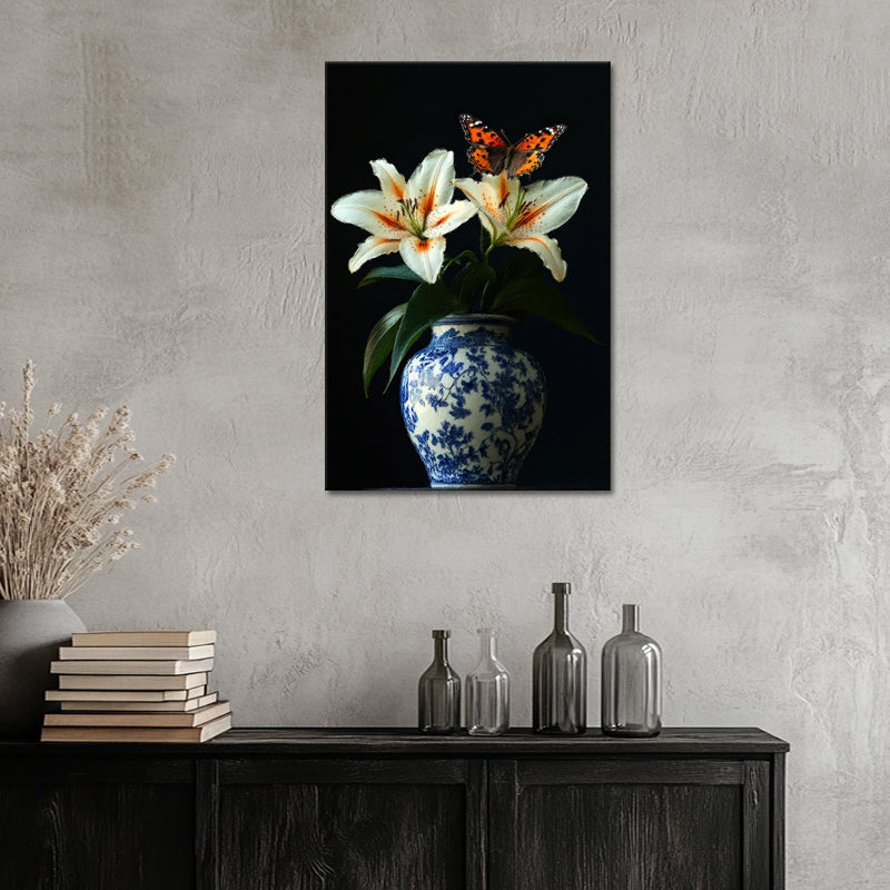Porzellanvase mit Blumen II