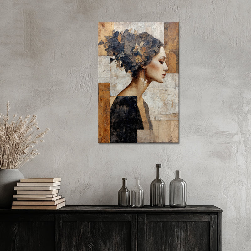 Abstrakte Mixed Media Frau