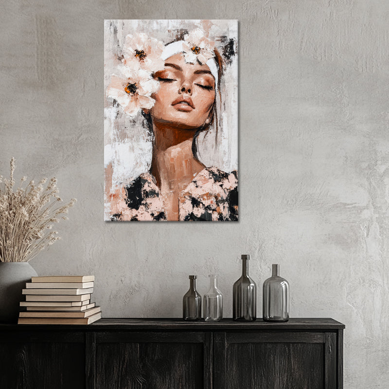 Schöne Frau mit Blumen VI