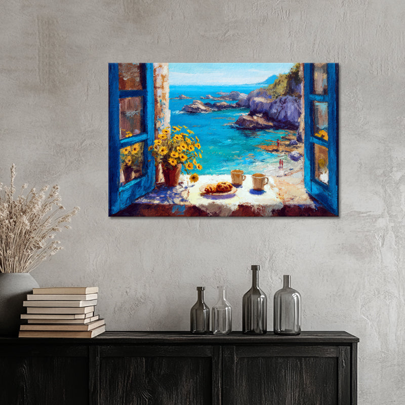 Beruhigendes Interieur am Meer