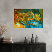 Stillleben mit vier Sonnenblumen – Van Gogh