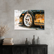 Goldener schwarzer Porsche