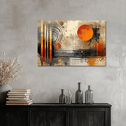 Braun, Grau und Orange