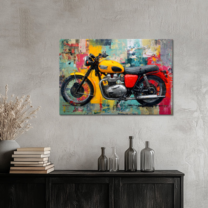 Triumph-Motorrad-Gemälde