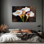 Drei warme Calla-Lilien