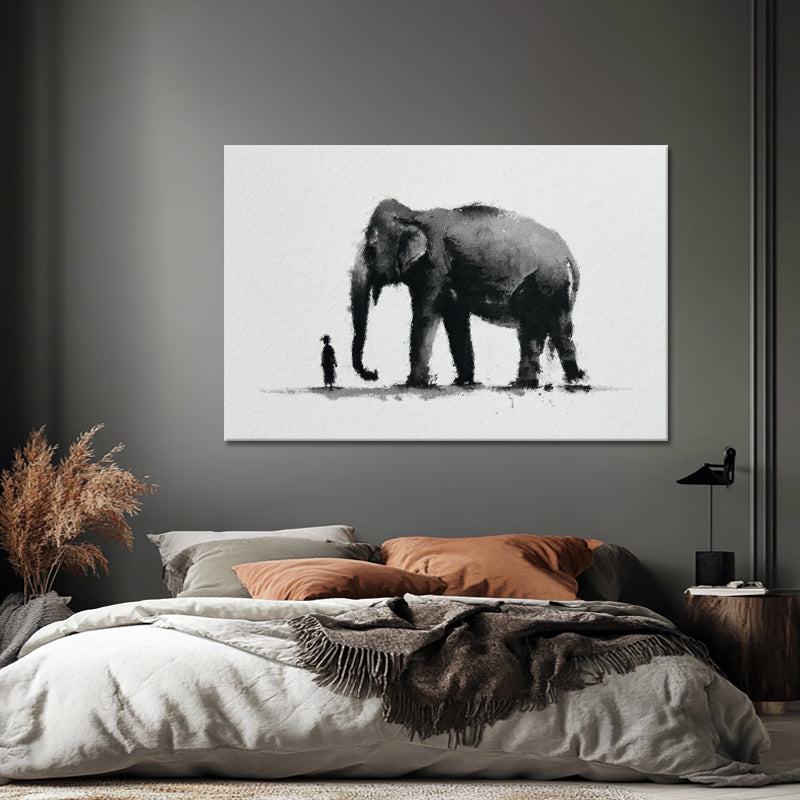 Junge mit Elefant II