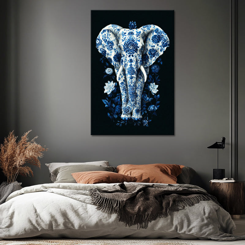 Elefant in Delfter Blau