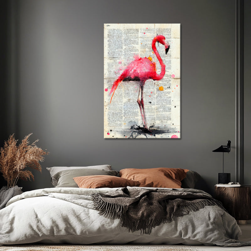 Flamingo-Zeitungskunst