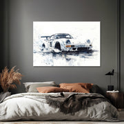 Schwarz-weißer Porsche