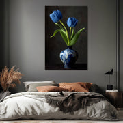 Zwei blaue Tulpen