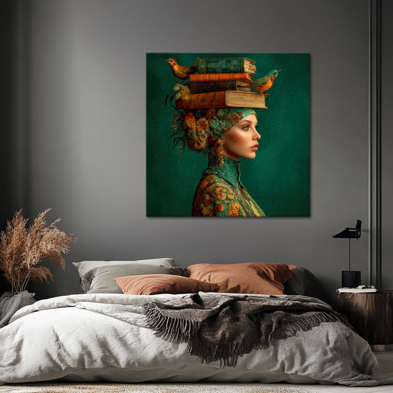 Frau mit Büchern III