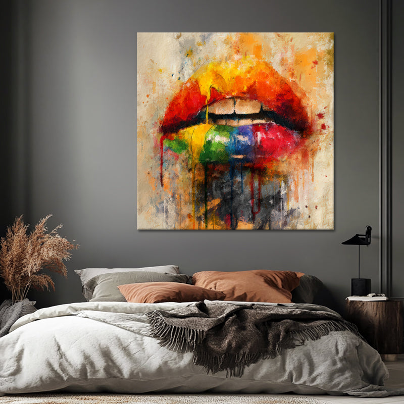 Farbenfrohe Lippen
